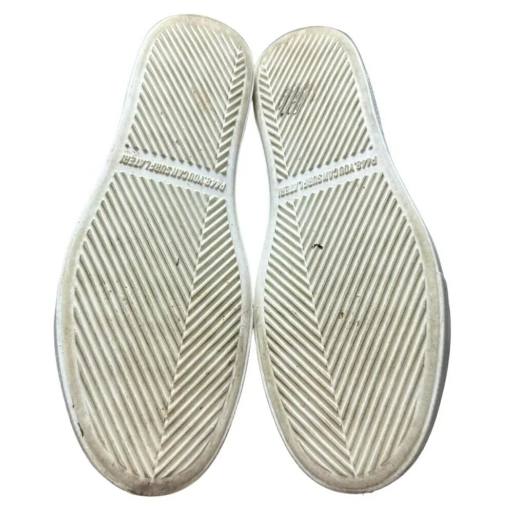 P448 Women's Sneakers You Can Surf Later Low Top White Leather Metallic 9-9.5/40 - Picture 7 of 10